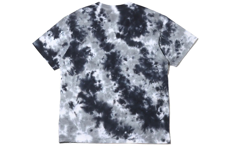 Nike Sportswear Sports Loose Tie Dye Printing Round Neck Short Sleeve Gray DB6150-101