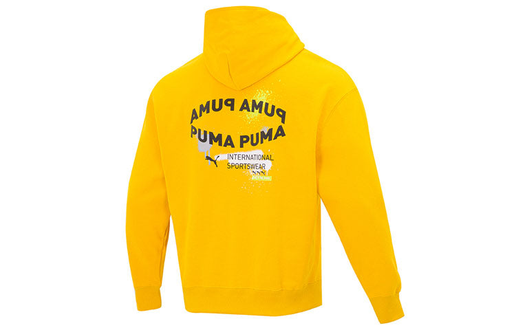 PUMA Oversize Trend Graphic Logo Hoodie 'Yellow' 536061-85