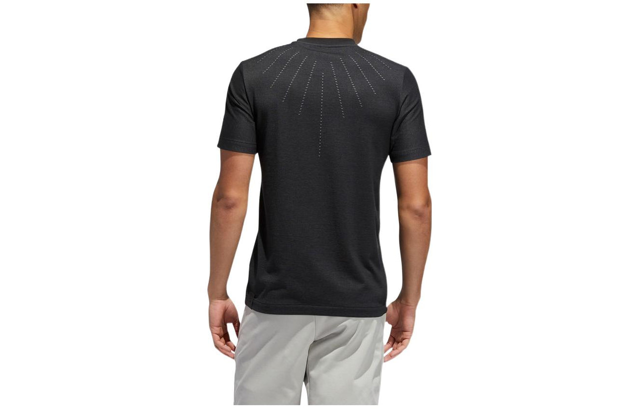 Men's adidas Martial Arts Series Solid Color Pattern Printing Sports Training Short Sleeve Black T-Shirt FT2773