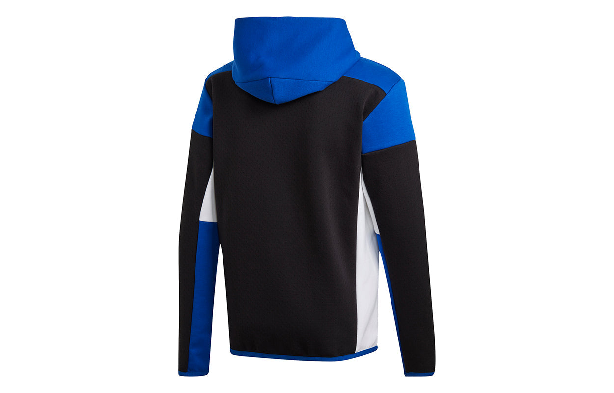 adidas ZNE FZ hooded Colorblock Casual Sports Jacket Black GM6532