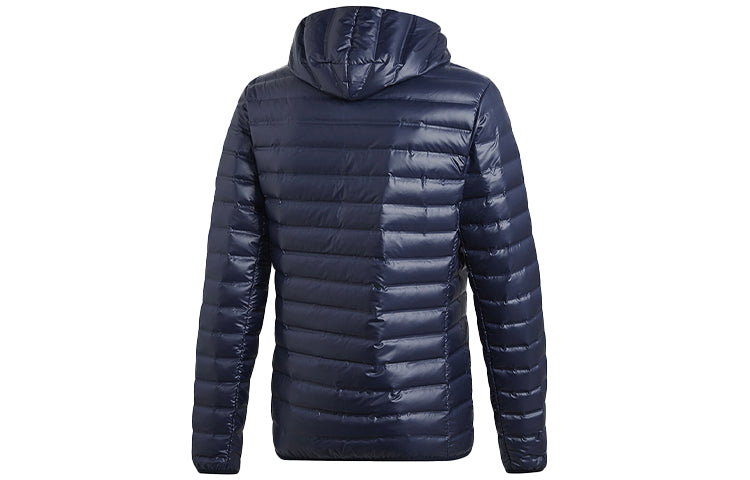 adidas Warm Windproof Cap Down Jacket Men's Blue DX0785