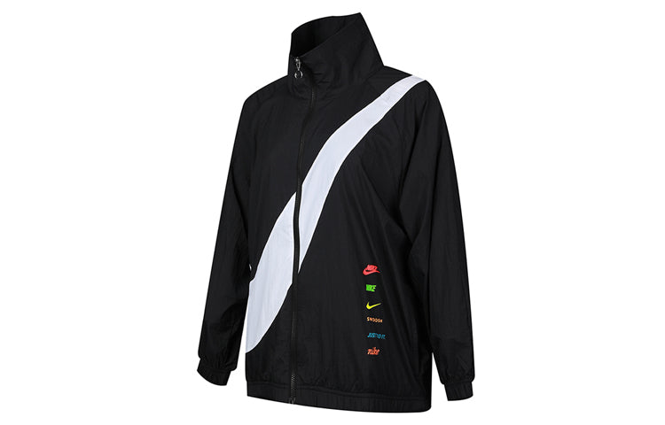 (WMNS) Nike Big Swoosh Jacket 'Black White' DA0981-010