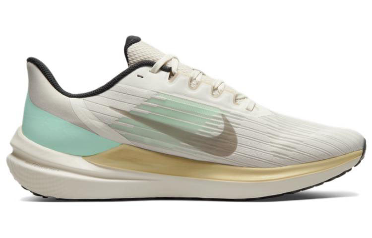 Nike Air Zoom Winflo 9 Wear-resistant Shock Absorption Low Tops White Green 'Light  White Yellow' DV9121-011