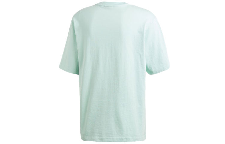 adidas originals Large Logo Printing Round Neck Short Sleeve Mint Green DH5839
