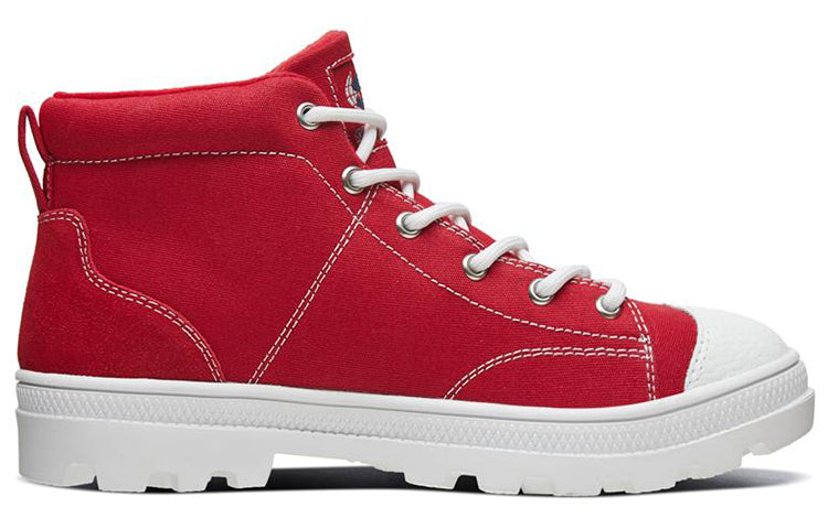 (WMNS) Skechers Roadies High Gang Canvas Shoes Red 74380-RED