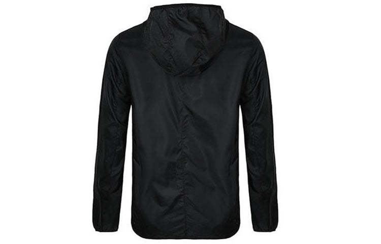 adidas Own The Run Jkt Running Athleisure Casual Sports hooded Zipper Jacket Black DN8763