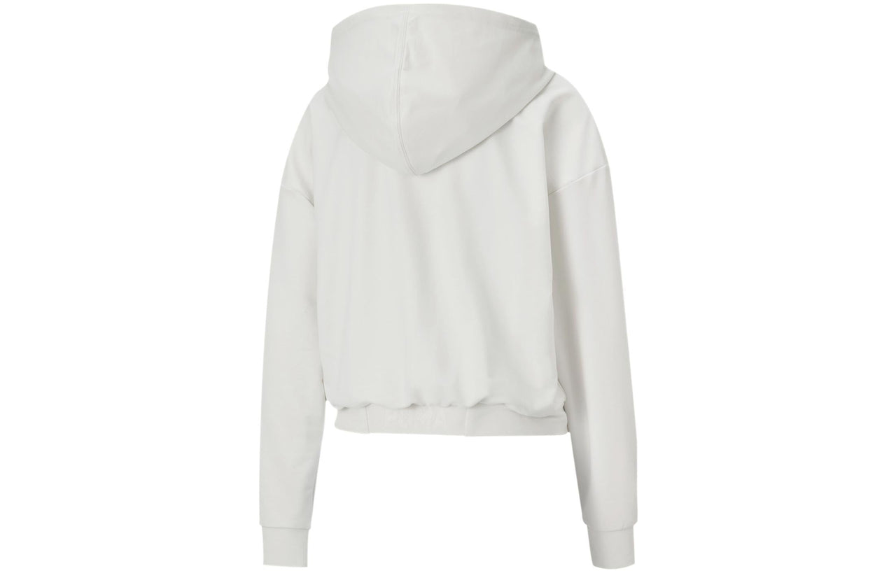 (WMNS) PUMA Modern Sports Hoodie 'White Burgundy' 585288-05