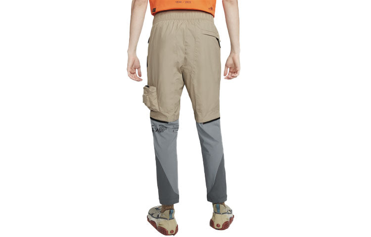 Men's Nike ISPA Series Big Pocket Zipper Detachable Pants Casual Long Pants/Trousers Khaki DD3796-247