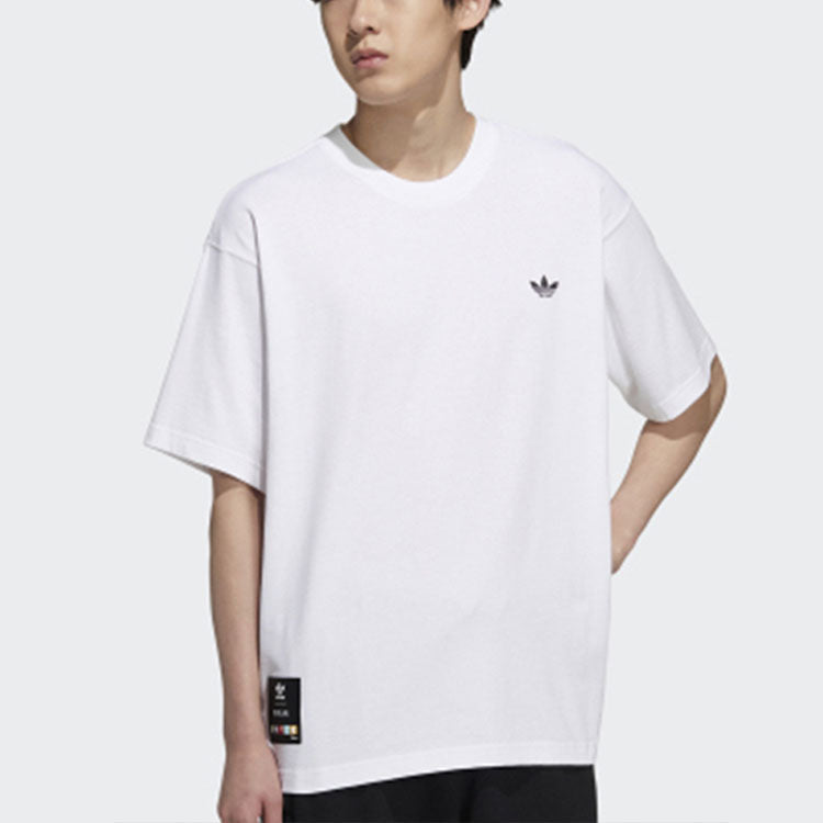 adidas originals Athleisure Casual Sports Back Printing Round Neck Short Sleeve White HC6924