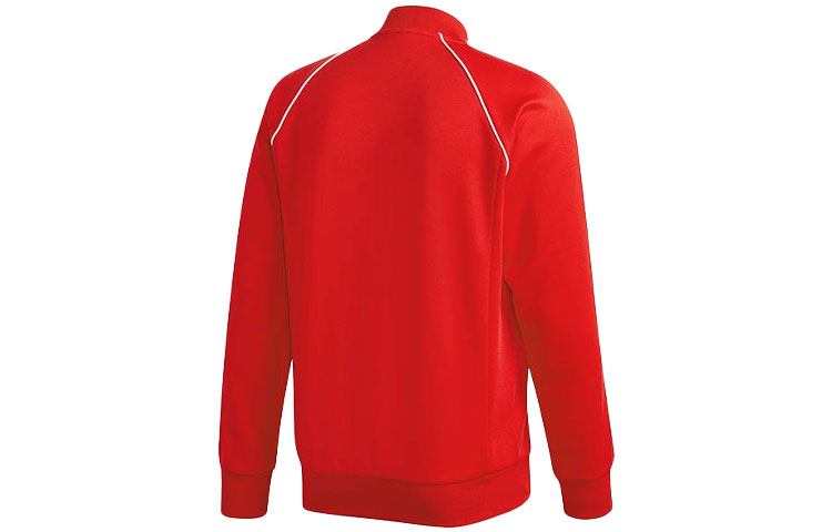 Men's adidas originals Logo Casual Breathable Sports Side Stripe Jacket Red GF0196
