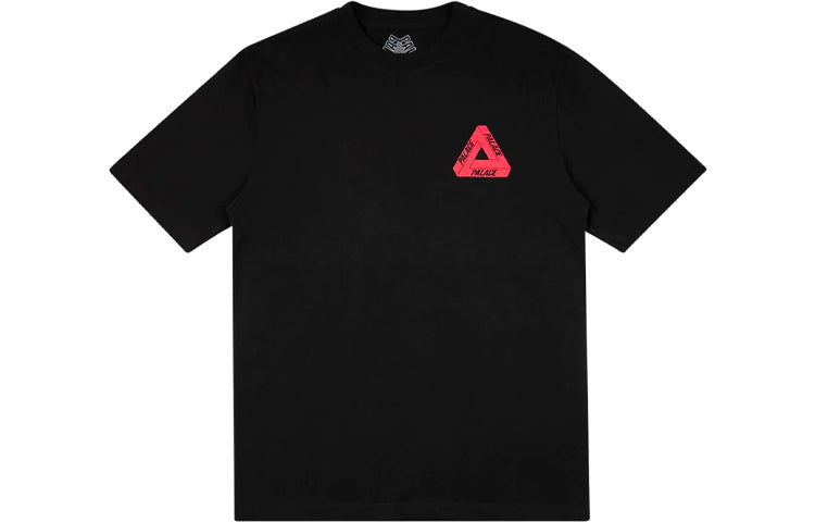 PALACE Tri-To-Help limited Red Large Triangle Short Sleeve Unisex Black P18TS237