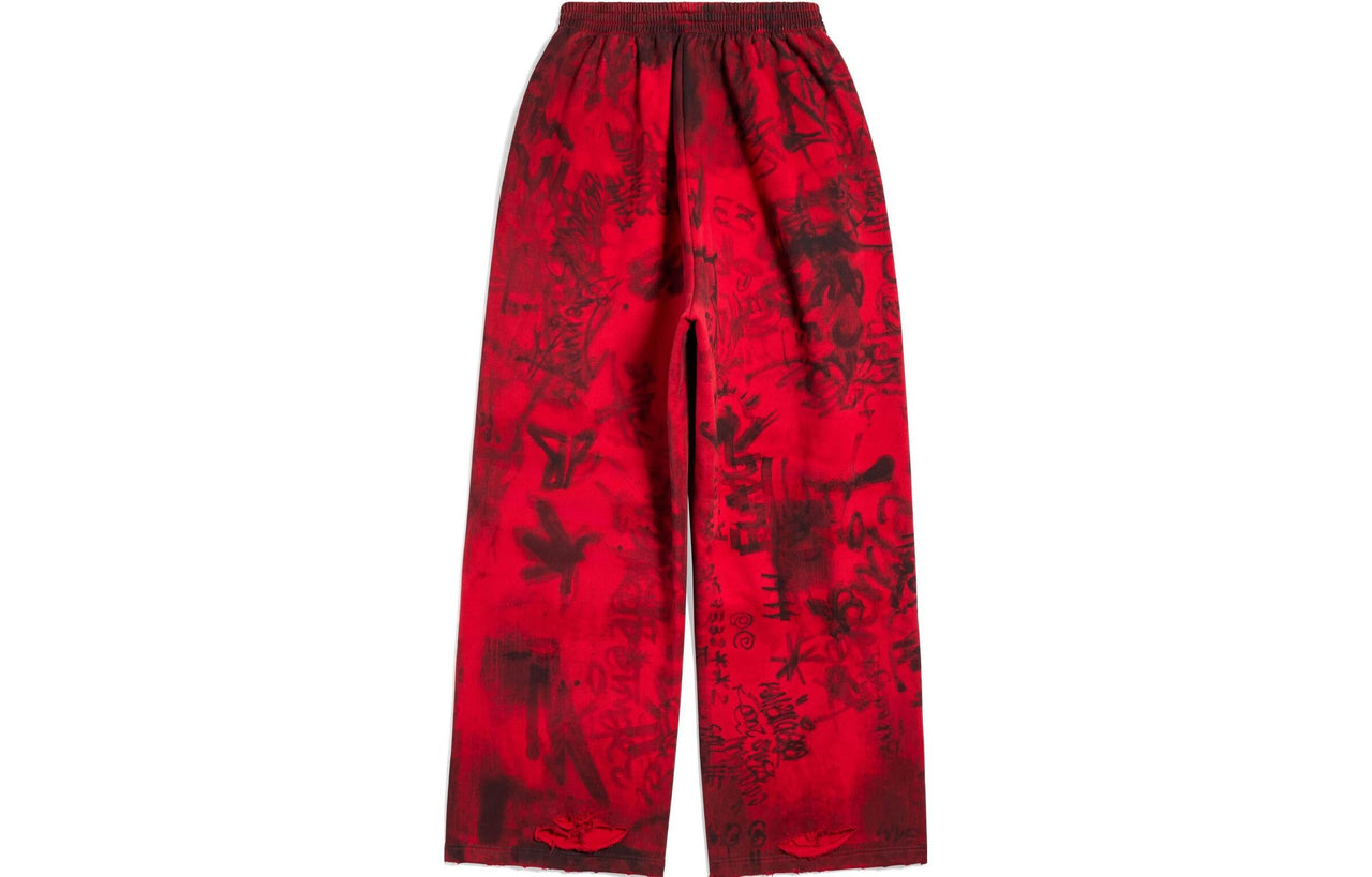Balenciaga Skater Graffiti Baggy Sweatpants 'Red' 740028TOVA86400