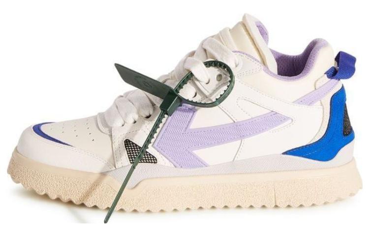 (WMNS) Off-White Sponge Mid-Top Sneakers 'White Blue Purple' OWIA271F23LEA0010136