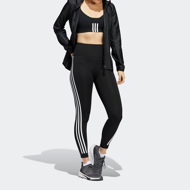(WMNS) adidas Opt Ticons 7/8t Training Sports Stripe Gym Pants/Trousers/Joggers Black H64211