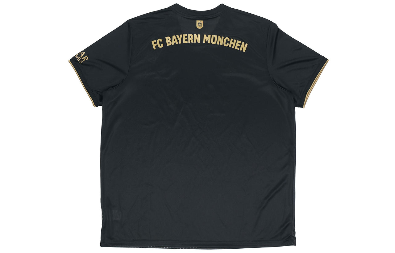 adidas Bayern Munich Away Fan Edition Sports Short Sleeve Jersey Black GM5317