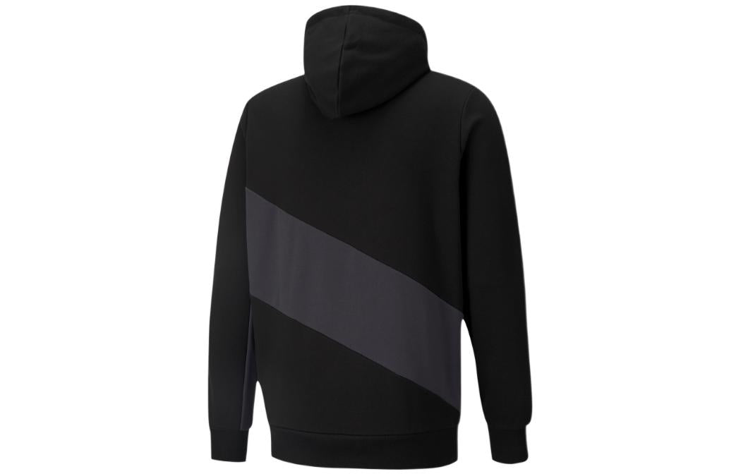 PUMA Logo Full Sleeve Printed Hoodie 'Black' 533084-01