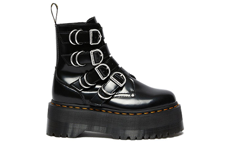 (WMNS) Dr. Martens Jadon Max Hdw 4 Strap Boot Black 26524001