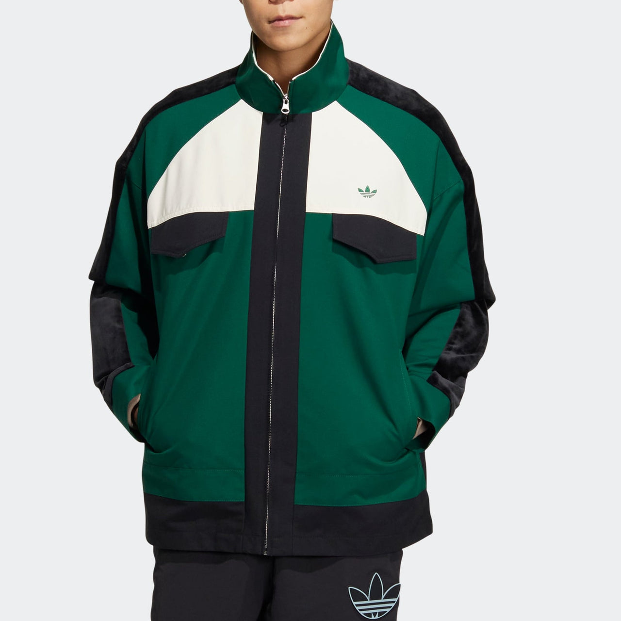 adidas originals Anti University Jacket 'Black Green' HY7238