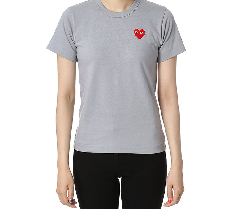 (WMNS) COMME des GARCONS PLAY Heart Logo Tee 'Grey' AZ-T211-051-3