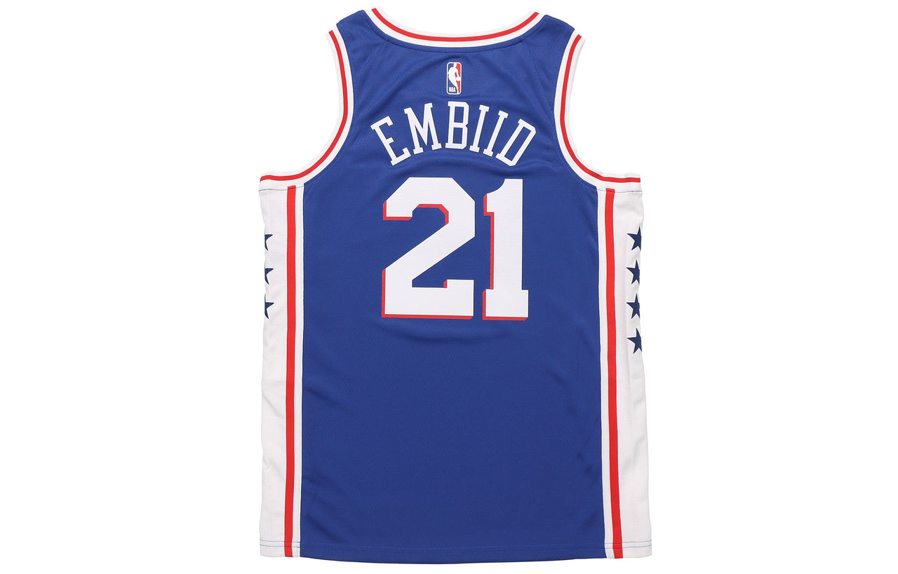 Nike Philadelphia 76ers Joel Embiid No. 21 Jersey Blue CJ7678-498