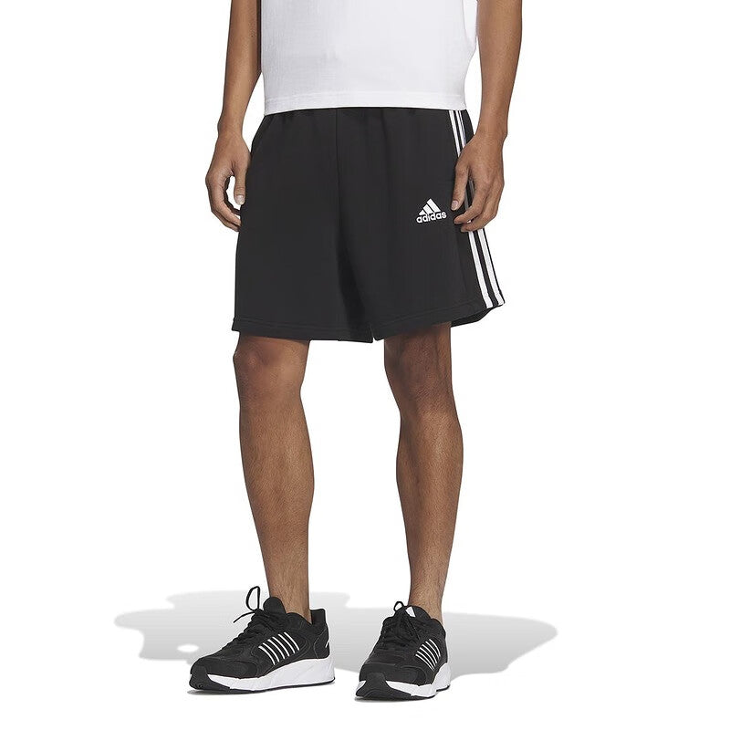 adidas 3-Stripe Fitness Training Shorts Asia Sizing 'Black White' JI7008