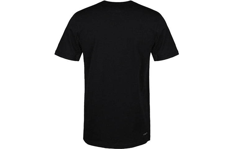 adidas Basketball Sports Alphabet Round Neck Short Sleeve Black DX0296