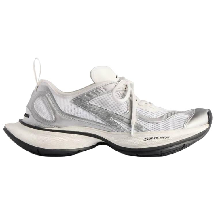 (WMNS) Balenciaga Circuit Sneakers 'White and Silver Polyester Nylon TPU and Polyurethane' 793944WFLGY9100