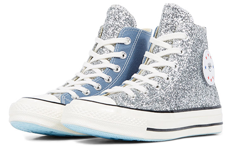 (WMNS) Converse Chiara x Chuck 70 High 'Silver Glitter Blue' 563829C
