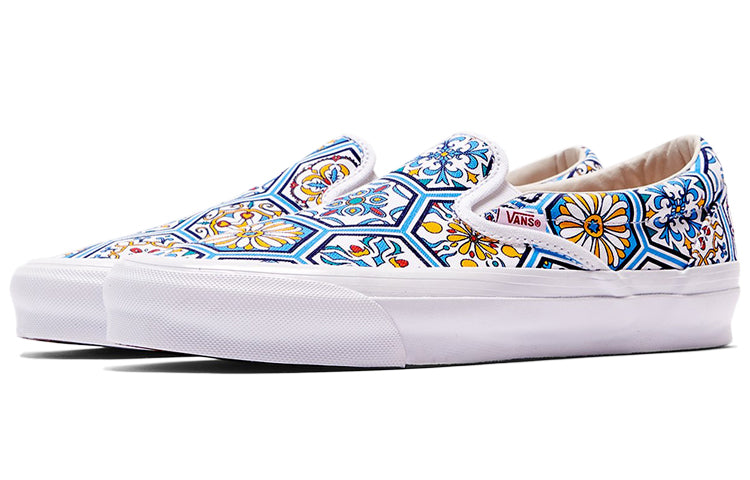 Vans KITH x Classic Slip-On 'Blue Moroccan Pattern' VN0A45JK2CM