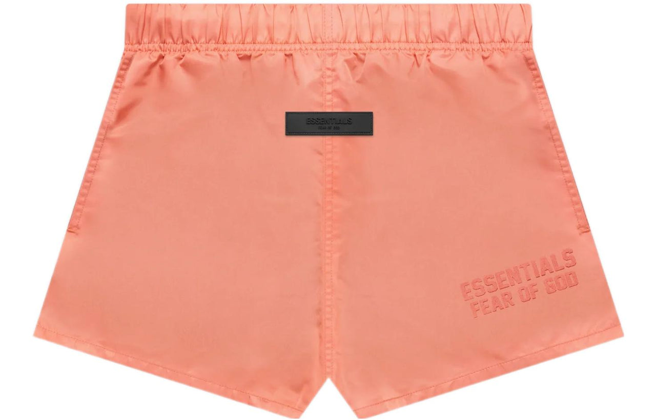 Fear of God Essentials FW22 Nylon Running Shorts Coral FOG-SS22-589