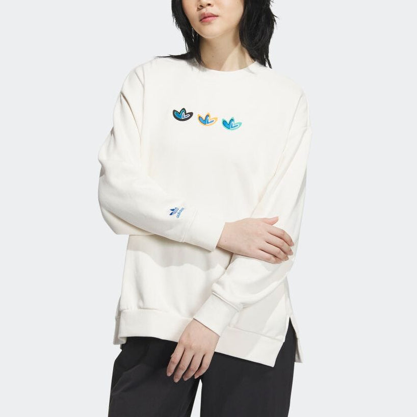 (WMNS) adidas Originals VDRY Crew Sweatshirts 'White' IK8662