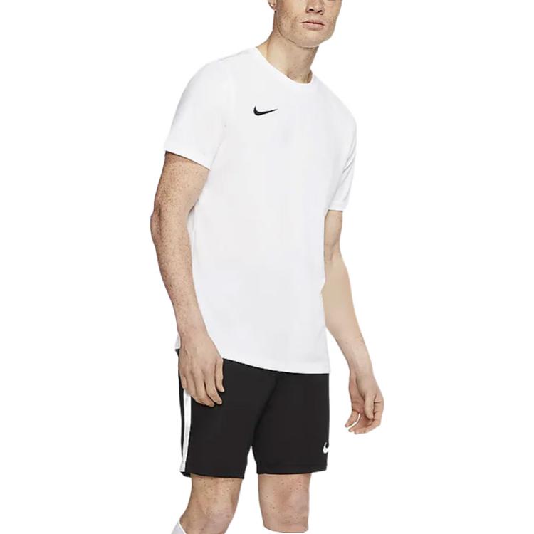 Men's Nike Dri-FIT Logo Printing Round Neck Pullover Short Sleeve Us Edition White T-Shirt BV6708-100