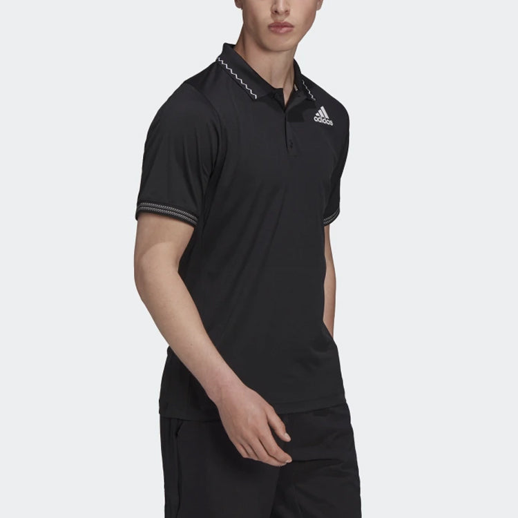 adidas Tennis Freelift Primeblue Polo Shirt 'Black' H50264