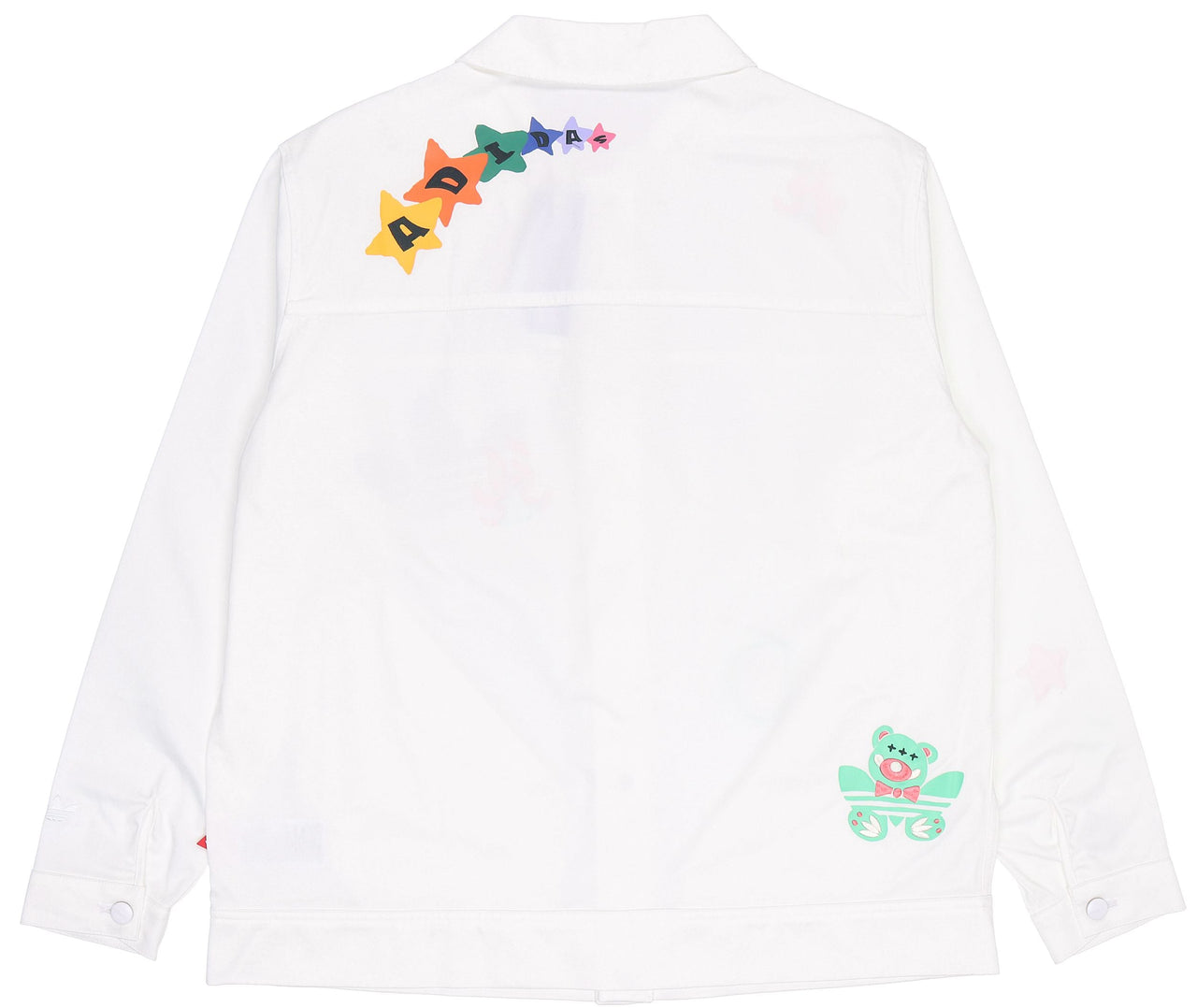 adidas originals SS22 Logo Cartoon Printing Sports Jacket Unisex White HP0116