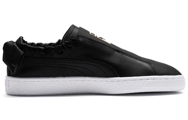 (WMNS) PUMA Basket Twist Black/Gold 369301-01