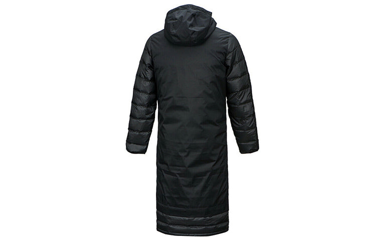 adidas Long Hooded Down Jacket 'Black' BQ6590
