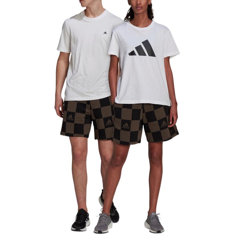 adidas Grid Casual Sports Shorts Couple Style Brown Black HU0299
