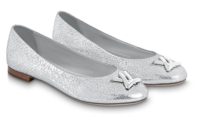 (WMNS) LOUIS VUITTON LV Nina Flat Ballerina Shoes 'Silver' 1ABGQB