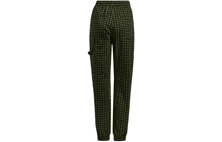adidas originals Plaid Pattern Loose Sports Pants/Trousers/Joggers Green HC6002