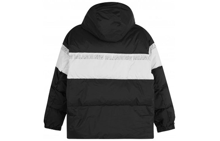 New Balance Colorblock Padded Jacket 'Black White' NP943011-BK