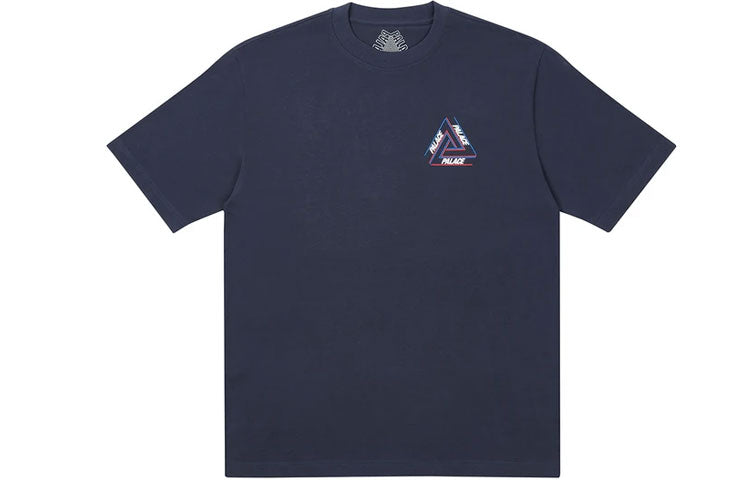 PALACE Basically A Triferg Navy Alphabet Printing Round Neck Short Sleeve Unisex Navy Blue P20TS004