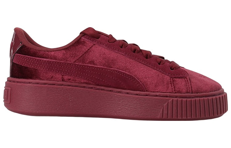 (WMNS) PUMA Platform Velvet Purple Low-Top Sneakers Purple 373935-04