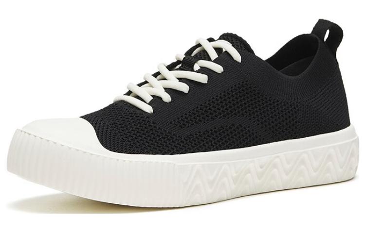 (WMNS) ANTA Low Top Canvas Shoes 'Black White' 922328092-6