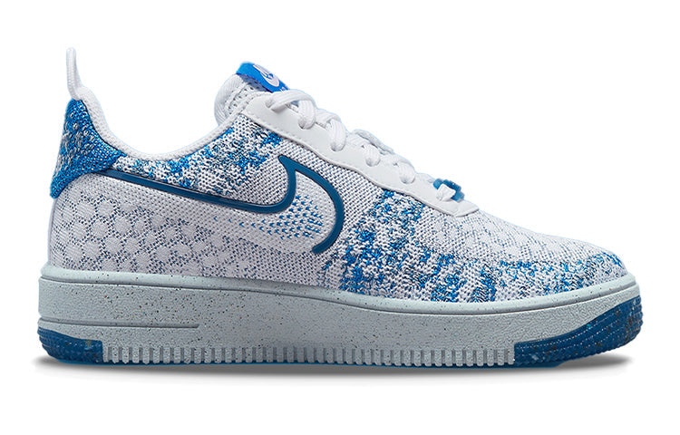 (GS) Nike Air Force 1 Crater Flyknit 'White Dark Marina Blue' DM1060-100