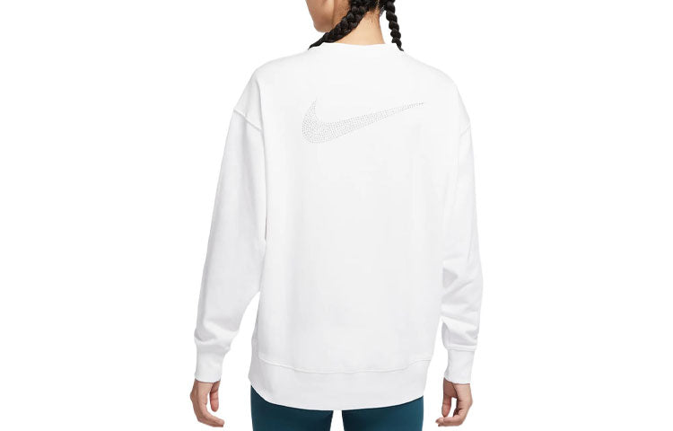 (WMNS) Nike Dri-FIT Training Sports Quick Dry Round Neck Pullover Hoodie White DD5468-100