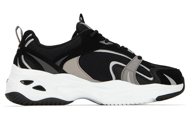 (WMNS) Skechers Sport D'Lites 4.0 Shoes 'Black Grey White' 896190-BKW