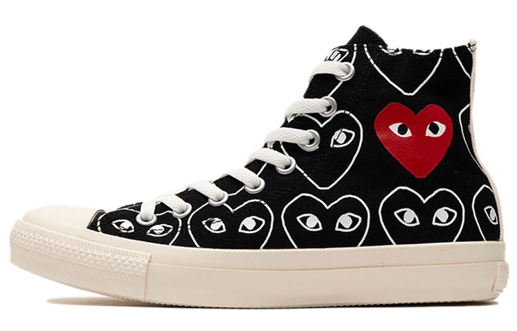 Converse CDG x Chuck Taylor All StarMulti-Heart 'Black White' 168982C