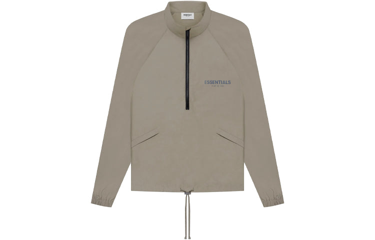Fear of God Essentials SS21 Half Zip Track Jacket Taupe FOG-SS21-648