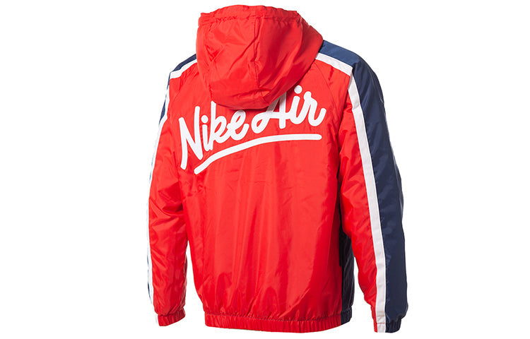 Nike Sports Windproof hooded casual Jacket Red BV5184-657