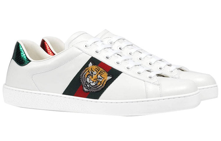 Gucci ACE Series Cowhide Embroidered Sports Shoe 'White' 457132-A38G0-9064